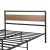 Artiss DREW Double Size Bed Frame Black Metal Base with MDF Headboard, Heavy Duty Mattress Platform, Storage Space