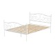 Artiss Double Bed Frame, Metal, White, 192x140x93cm, Stylish Provincial Design with Storage, Easy Assembly
