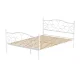 Artiss Double Bed Frame, Metal, White, 192x140x93cm, Stylish Provincial Design with Storage, Easy Assembly