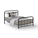 Artiss Leo Metal Bed Frame - Single Size, Black Steel, Country Style, Powder-Coated Finish, with Underbed Storage