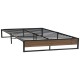 Artiss Oslo Queen Bed Frame - Industrial Metal & Wood, Sturdy Design, Fits Standard Mattress, Easy Assembly