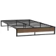 Artiss Oslo Queen Bed Frame - Industrial Metal & Wood, Sturdy Design, Fits Standard Mattress, Easy Assembly