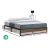 Artiss Oslo Queen Bed Frame - Industrial Metal & Wood, Sturdy Design, Fits Standard Mattress, Easy Assembly