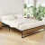Artiss Oslo Queen Bed Frame - Industrial Metal & Wood, Sturdy Design, Fits Standard Mattress, Easy Assembly
