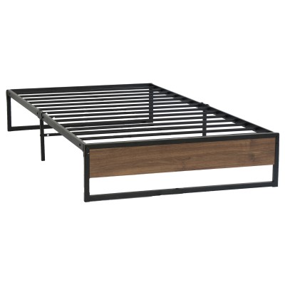 Artiss Oslo Single Bed Frame - Industrial Metal & Wood Design, Sturdy Steel Build, Fits Standard Mattress Artiss Oslo Single Bed Frame - Industrial Metal & Wood Design, Sturdy Steel Build, Fits Standard Mattress