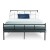 Artiss SOL Double Metal Bed Frame, Black, Powder-Coated Steel, Sturdy Support, Underbed Storage, 198x142x88cm