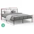 Artiss Sol Queen Bed Frame – Sturdy Black Metal, Powder-Coated Finish, Strong Support Beams, Ample Under-Bed Storage