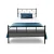 Artiss Sol Single Bed Frame, Black Metal, Sleek Design, Powder-Coated Steel, Ample Under-Bed Storage