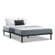 Artiss Metal Bed Frame, Double Size, Powder-Coated Steel, Black, 192x139x25cm, Sleek Design with Storage Space