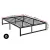 Artiss Double Bed Frame, Metal, Black, 192x139x37cm - Tino, Rust-Resistant, Heavy Duty, Easy Assembly, Ample Storage