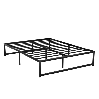 Artiss Queen Size Metal Bed Frame, Black Steel, 205x155x37cm - Minimalist Design, Rust-Resistant, Storage Space Artiss Queen Size Metal Bed Frame, Black Steel, 205x155x37cm - Minimalist Design, Rust-Resistant, Storage Space