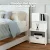 Artiss King Single Trundle Bed Frame & Bedside Table Set - Solid Pine Wood, White Finish, Space-Saving with Storage