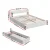 Artiss Aura Queen Bed Frame with Storage Drawers, USB Charging Ports, White Particleboard, Sturdy Plywood Slats