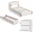 Artiss Aura Bed Frame & Pepe Bedside Table Set – White, Durable Particleboard, USB Ports, Storage Drawers, Modern Design