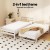Artiss Avis Single Size 2-in-1 Trundle Bed Frame, Solid Pinewood, White - Durable, Easy Assembly, Fits AU Mattresses