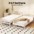 Artiss Avis Single Size 2-in-1 Trundle Bed Frame, Solid Pinewood, White - Durable, Easy Assembly, Fits AU Mattresses