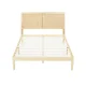 Artiss BRUNO Double Size Wooden Bed Frame with Rattan Headboard, Solid Pine, Strong Slats, 300kg Capacity