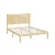 Artiss BRUNO Double Size Wooden Bed Frame with Rattan Headboard, Solid Pine, Strong Slats, 300kg Capacity