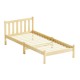 Artiss Wooden Bed Frame Single Size Oak SOFIE - Rustic Pine, 198x98cm, Sturdy, Spacious, Non-Toxic Finish