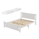 Artiss Double Size Bed Frame Wooden Platform with 2 Storage Drawers, Solid Pine, White, Sturdy and Eco-Friendly Artiss Double Size Bed Frame Wooden Platform with 2 Storage Drawers, Solid Pine, White, Sturdy and Eco-Friendly