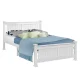 Artiss Queen Size Wooden Bed Frame – Solid Pine, White, Eco-Friendly, with Plywood Slats, Steel Fixings & Storage Space