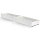Artiss Wooden Bed Frame Storage Drawers, Solid Pine, Single Size, White, 91x47x20cm, Eco-Friendly Trundle Set