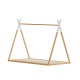 Artiss Wooden Kids House Bed Frame Single Size Oak ENID, Solid Pine, Non-Toxic, Fits Australian Mattress, 150kg Capacity