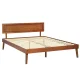 Artiss Queen Size Walnut Bed Frame with Pinewood Construction, Sturdy Slats, Easy Assembly, and Modern Design