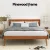 Artiss Queen Size Walnut Bed Frame with Pinewood Construction, Sturdy Slats, Easy Assembly, and Modern Design