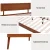 Artiss Queen Size Walnut Bed Frame with Pinewood Construction, Sturdy Slats, Easy Assembly, and Modern Design