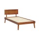 Artiss Splay Single Bed Frame, Pinewood, Walnut Finish, Sturdy Slats, Easy Assembly, Fits Standard Australian Mattress