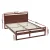 Artiss Bed Frame, Pinewood Double Size, Walnut, 198x149x93cm, Rustic Style, Easy Assembly, Fits Aussie Mattresses