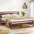 Artiss Bed Frame, Pinewood Double Size, Walnut, 198x149x93cm, Rustic Style, Easy Assembly, Fits Aussie Mattresses