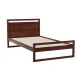 Artiss Witton King Single Bed Frame - Solid Pinewood, Walnut Finish, Rustic Design, Easy Assembly, 1-Year Warranty