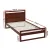 Artiss Witton King Single Bed Frame - Solid Pinewood, Walnut Finish, Rustic Design, Easy Assembly, 1-Year Warranty