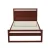 Artiss Witton King Single Bed Frame - Solid Pinewood, Walnut Finish, Rustic Design, Easy Assembly, 1-Year Warranty