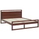 Artiss Queen Bed Frame, Pinewood, Walnut, 211x166x93cm, Rustic Design, Easy Assembly, Fits Australian Mattress