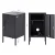 ArtissIn Artiss Bedside Table Metal Cabinet, Cold Rolled Steel, 38x40x69cm, Black, Modern Design, Spacious Storage