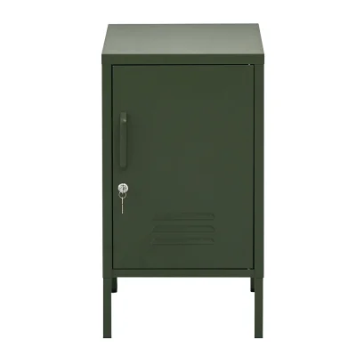 ArtissIn Artiss Bedside Table Metal Cabinet, Cold Rolled Steel, Green, 38x40x69cm - Stylish Storage Solution