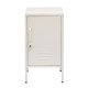 ArtissIn Artiss Bedside Table Metal Cabinet, Cold Rolled Steel, 38x40x69cm, White, Modern Functional Storage Locker