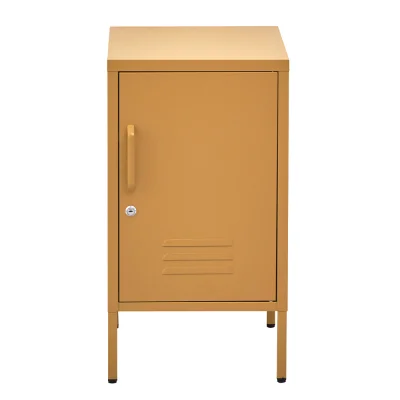 ArtissIn Artiss Bedside Table Metal Cabinet, Cold Rolled Steel, Yellow, 38x40x69cm, Modern Storage Solution ArtissIn Artiss Bedside Table Metal Cabinet, Cold Rolled Steel, Yellow, 38x40x69cm, Modern Storage Solution