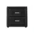 Artiss CADEN Black Bedside Table, 2 Drawers, PVC Leather, 48x40x50cm, Modern MDF Frame, Aluminium Handles, Easy Assembly