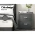 Artiss CADEN Grey Bedside Table with 2 Drawers - Linen Fabric, MDF Frame, Aluminium Handles, 46x40x50cm