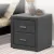 Artiss CADEN Grey Bedside Table with 2 Drawers - Linen Fabric, MDF Frame, Aluminium Handles, 46x40x50cm