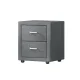 Artiss CADEN Grey Bedside Table with 2 Drawers - Linen Fabric, MDF Frame, Aluminium Handles, 46x40x50cm Artiss CADEN Grey Bedside Table with 2 Drawers - Linen Fabric, MDF Frame, Aluminium Handles, 46x40x50cm