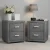 Artiss Caden Grey Bedside Table Set of 2 with Fabric, 2 Drawers, MDF Frame, 46x40x50cm - Modern Bedroom Side Table