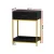 Artiss MASON Black Bedside Table with Drawers & Shelf Storage, Gold Frame, Easy Assembly, 46x30x61cm, Glam Deco Style