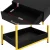 Artiss MASON Black Bedside Table with Drawers & Shelf Storage, Gold Frame, Easy Assembly, 46x30x61cm, Glam Deco Style