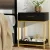 Artiss MASON Black Bedside Table with Drawers & Shelf Storage, Gold Frame, Easy Assembly, 46x30x61cm, Glam Deco Style