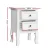 Artiss Bedside Table with 2 Drawers, MDF & Paulownia Wood, 35x30x50cm, White - French Style, Eco-Friendly, Easy Assembly